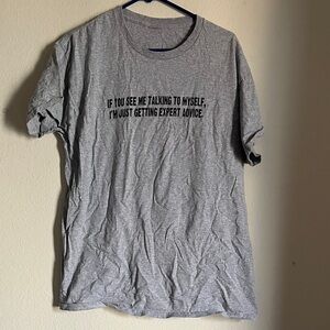 Gildan Light Gray Tee with Witty Text
